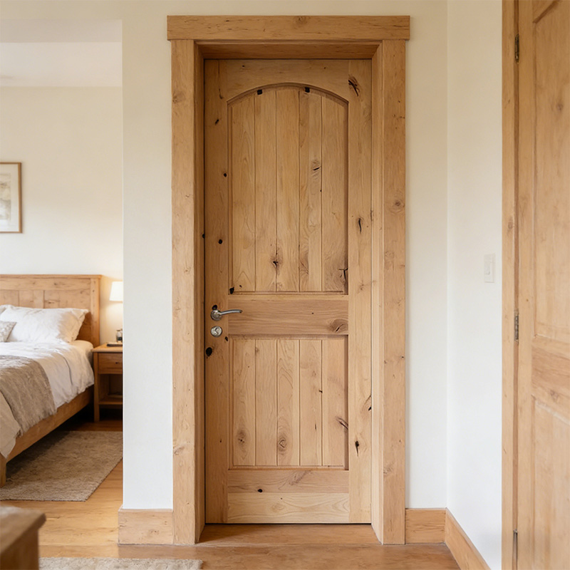 GV-07 Natural Walnut Veneer MDF 2 Panel Interior Door