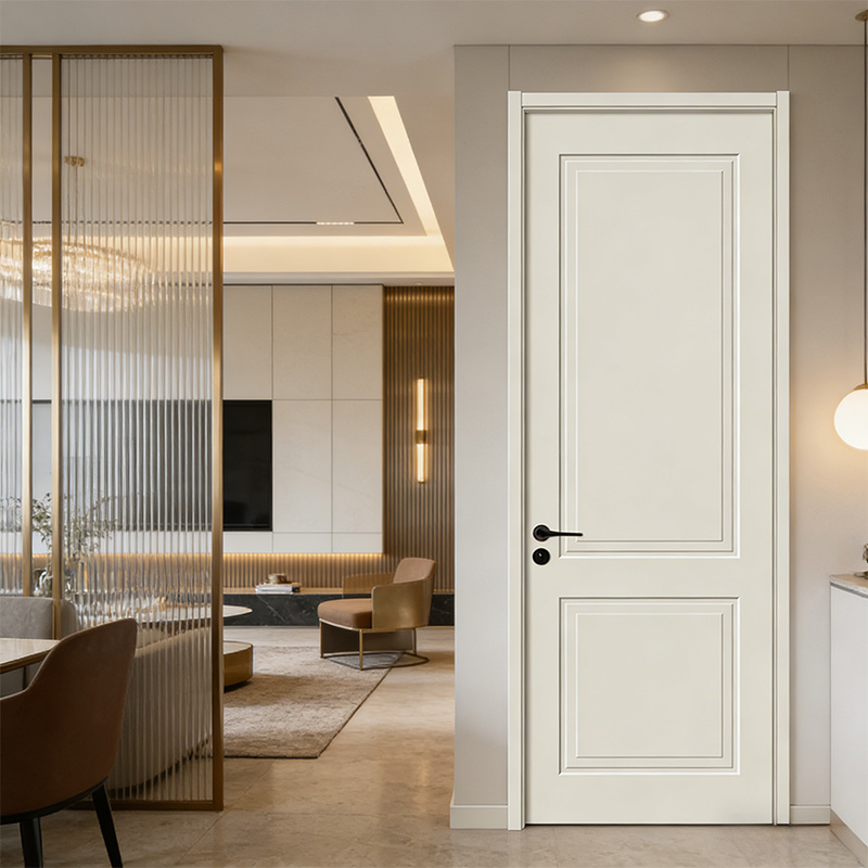 GP-02 French Style Cream Painting Swing Bedroom Door