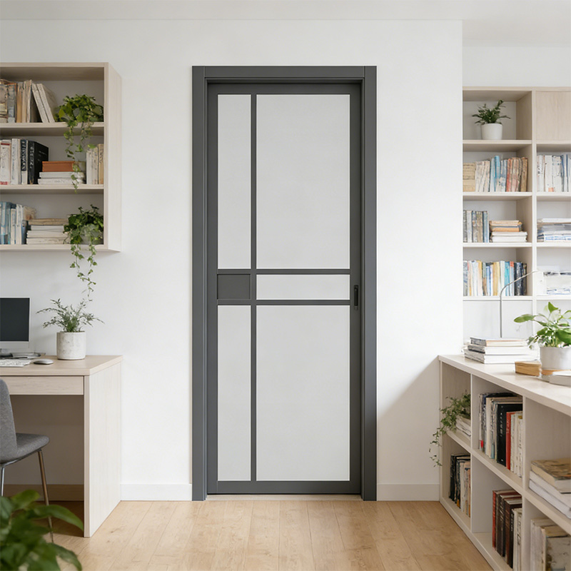 GG-07 Luxury Design Steel Frame Interior Sliding Glass Door