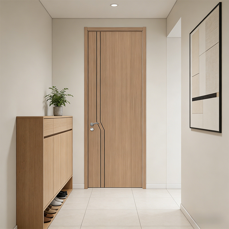 GY-W039 Elegant Solid Wood Composite Bedroom Door