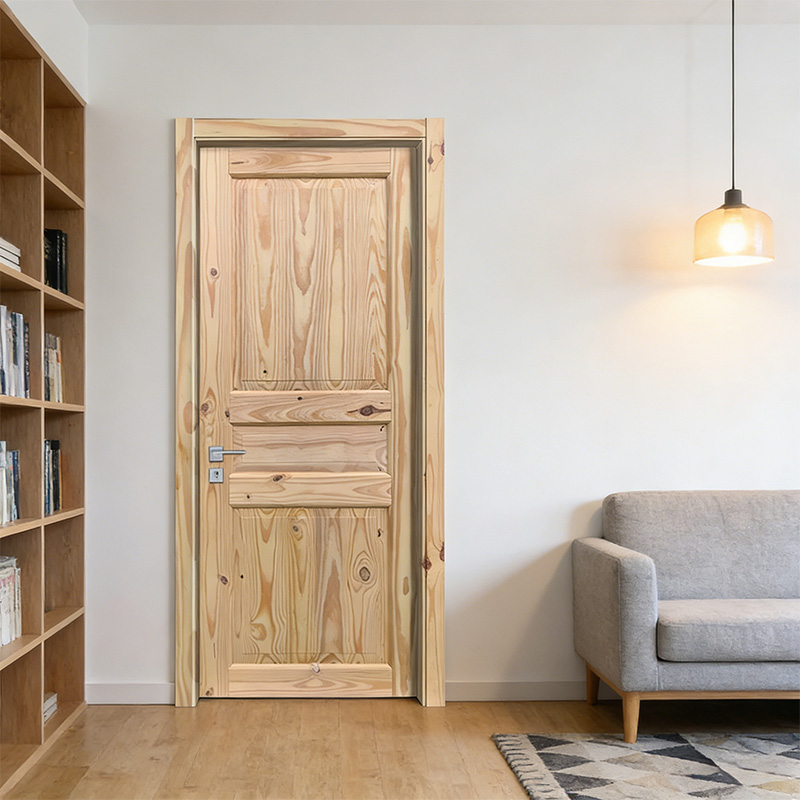 GY-PW11 Classic Solid Knotty Pine Wood Sliding Barn Door