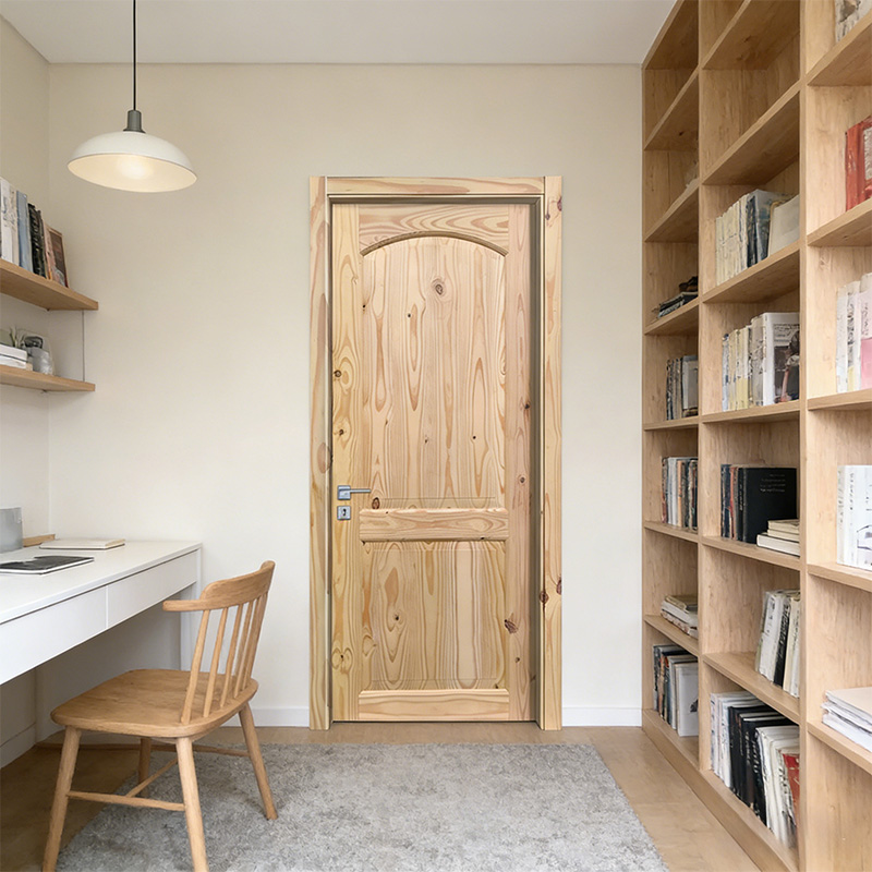 GY-PW03 Farm Style Interior Pine Solid Wooden Door