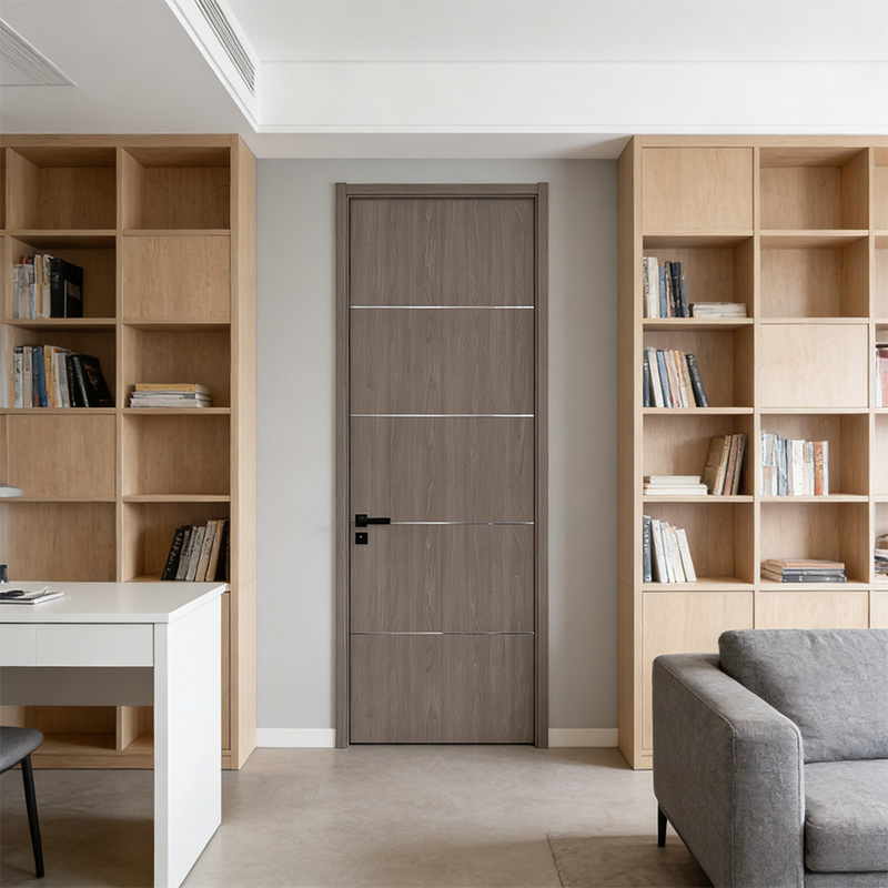 GY-W025 Fashion PVC MDF Single Swing Door for Bedroom