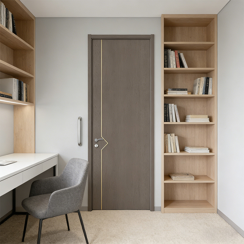 GY-W036 Interior PVC Laminated MDF Wooden Apartment Door