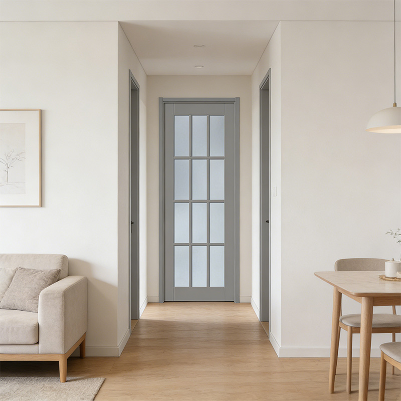 GG-02 Economical Frosted Glass Swing Bathroom Door