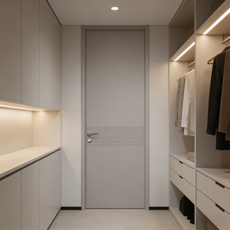 GY-P069 Customized Entrance Interior MDF PVC Wooden Door