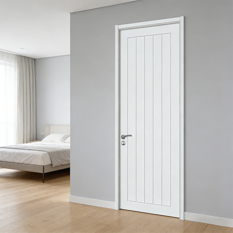 GH-07 White Primed Hollow Core Wooden Prehung Door