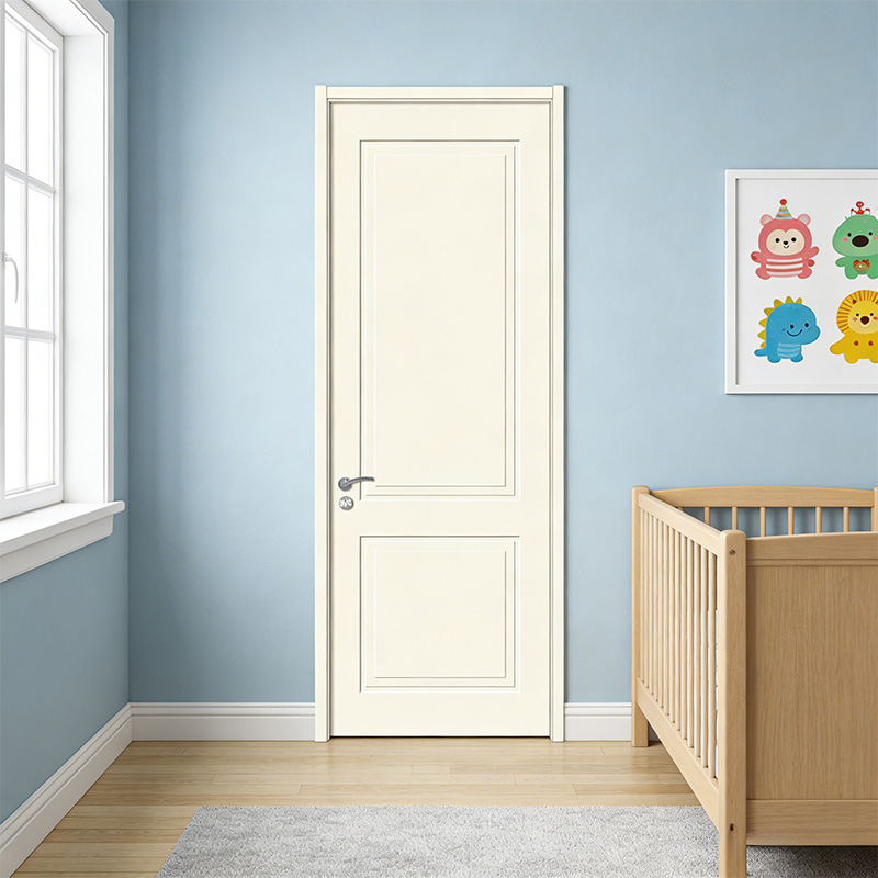 GY-P027 White Primed Bedroom MDF PVC Laminated Door