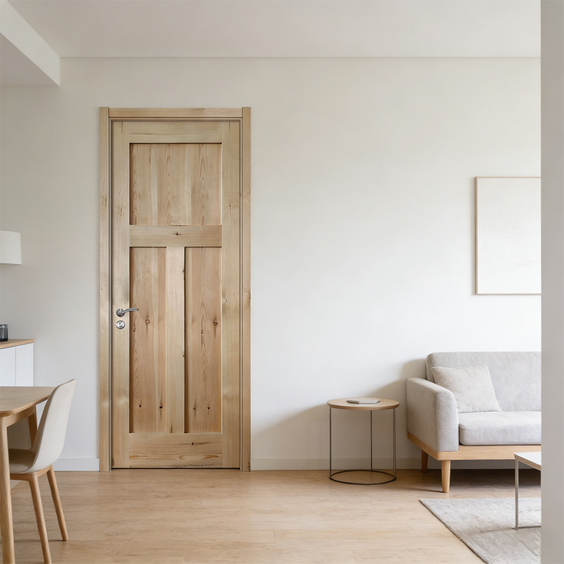 GV-03 Modern Solid Wooden Veneer Interior Room Door