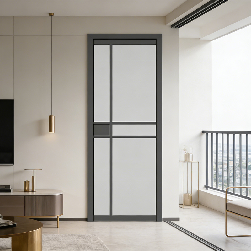 GG-07 Luxury Design Steel Frame Interior Sliding Glass Door