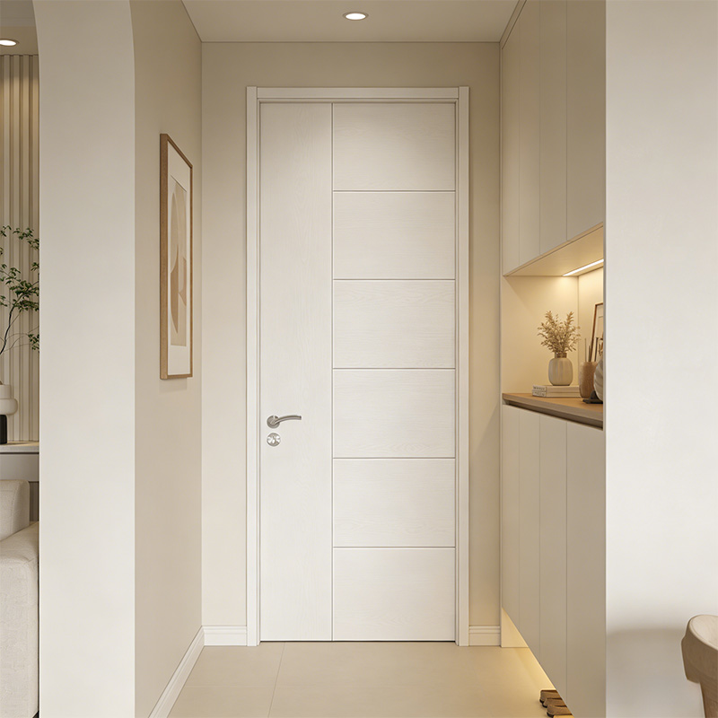 GH-05 Minimalist White Primed Bedroom Hollow Core Door