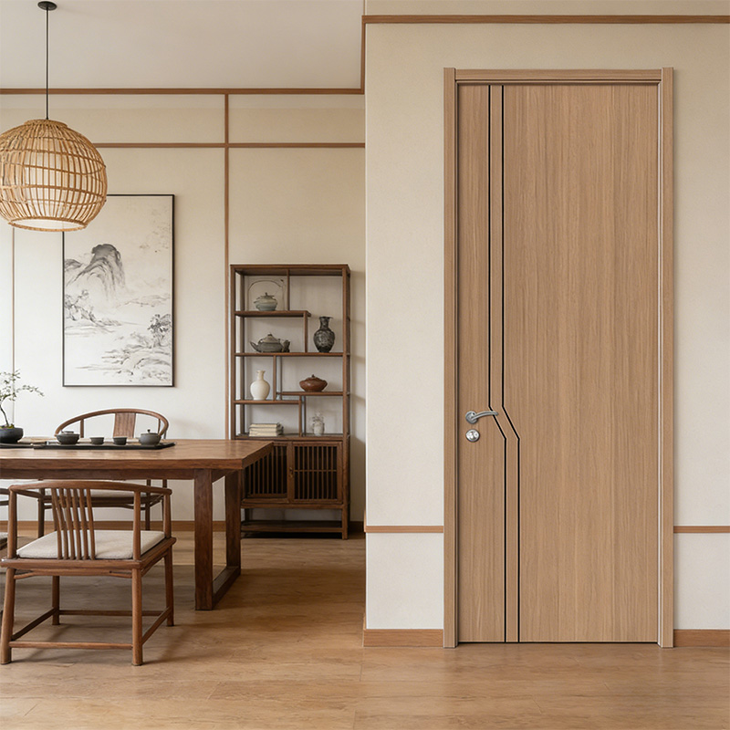 GY-W039 Elegant Solid Wood Composite Bedroom Door