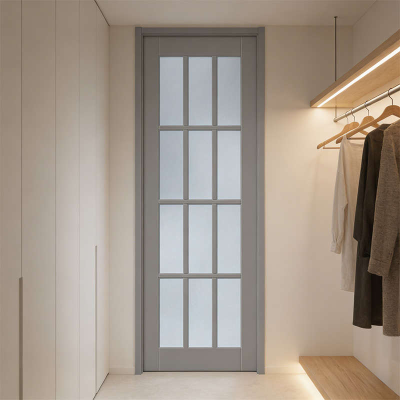 GG-02 Economical Frosted Glass Swing Bathroom Door