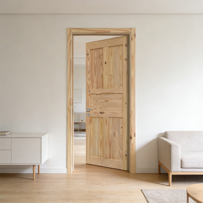 GY-PW06 Customized Rustic Design Pine Wood Barn Door