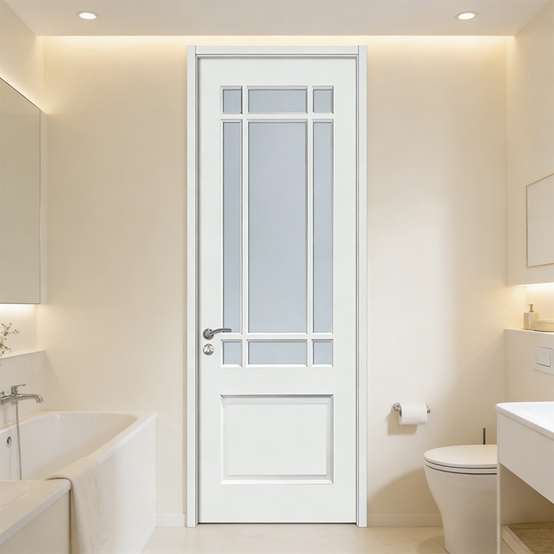 GM-04 Simple Interior French Door with Frosted Glass