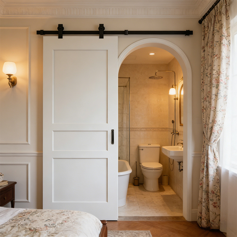 GS-03 3 Paneled Shaker Solid Wooden Panel Interior Barn Door