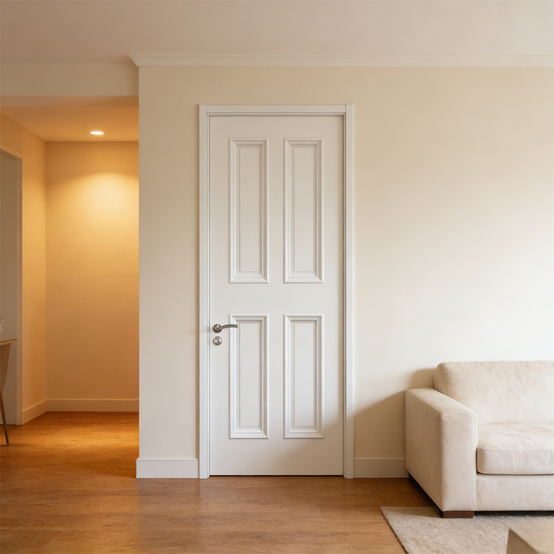 GM-03 White MDF Interior Moulded Door for Apartment