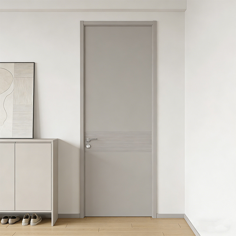 GY-P069 Customized Entrance Interior MDF PVC Wooden Door