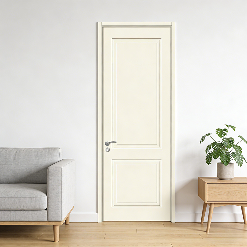 GY-P027 White Primed Bedroom MDF PVC Laminated Door