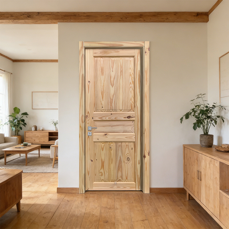 GY-PW11 Classic Solid Knotty Pine Wood Sliding Barn Door