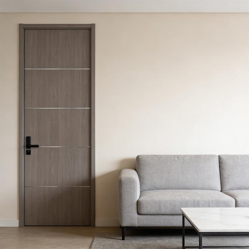 GY-W025 Fashion PVC MDF Single Swing Door for Bedroom