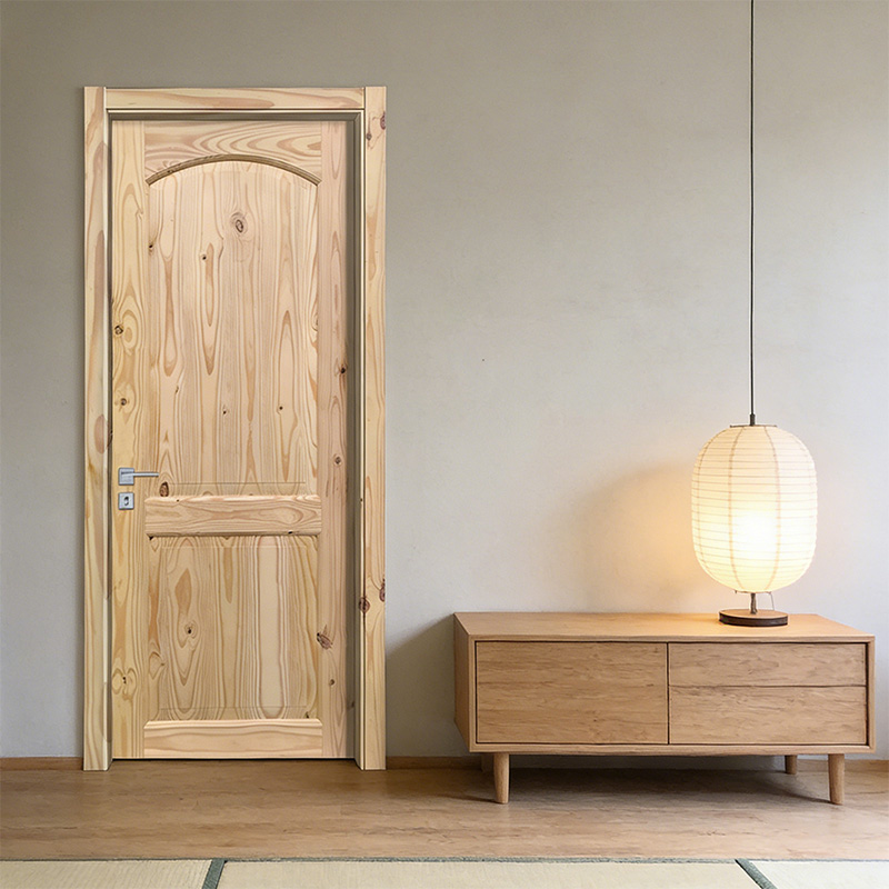 GY-PW03 Farm Style Interior Pine Solid Wooden Door