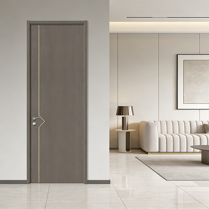 GY-W036 Interior PVC Laminated MDF Wooden Apartment Door