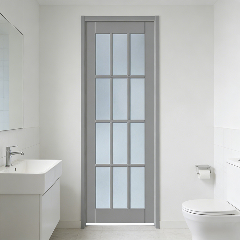 GG-02 Economical Frosted Glass Swing Bathroom Door