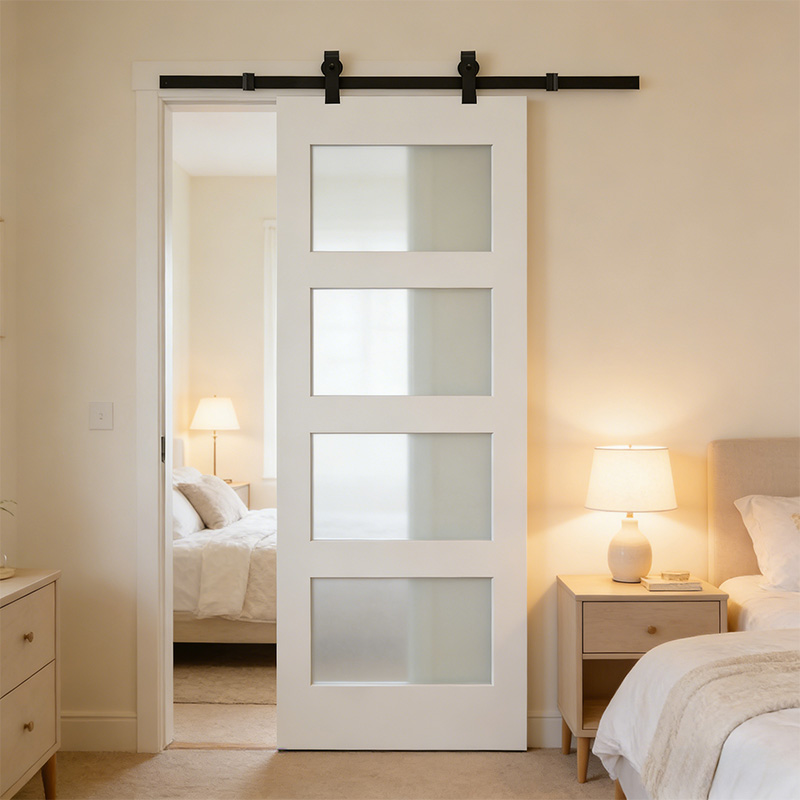 GS-04/04B White Painted Shaker Hollow Core Interior Barn Door