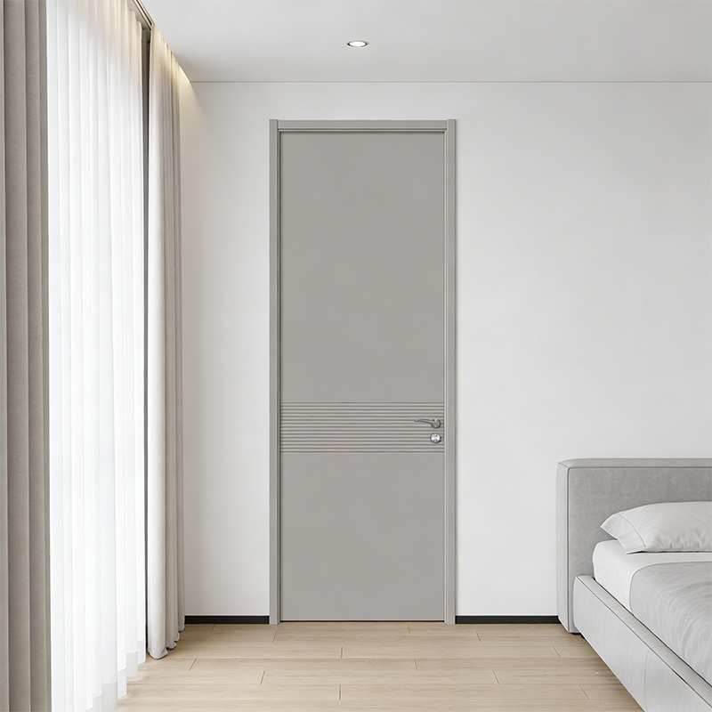 GY-P069 Customized Entrance Interior MDF PVC Wooden Door