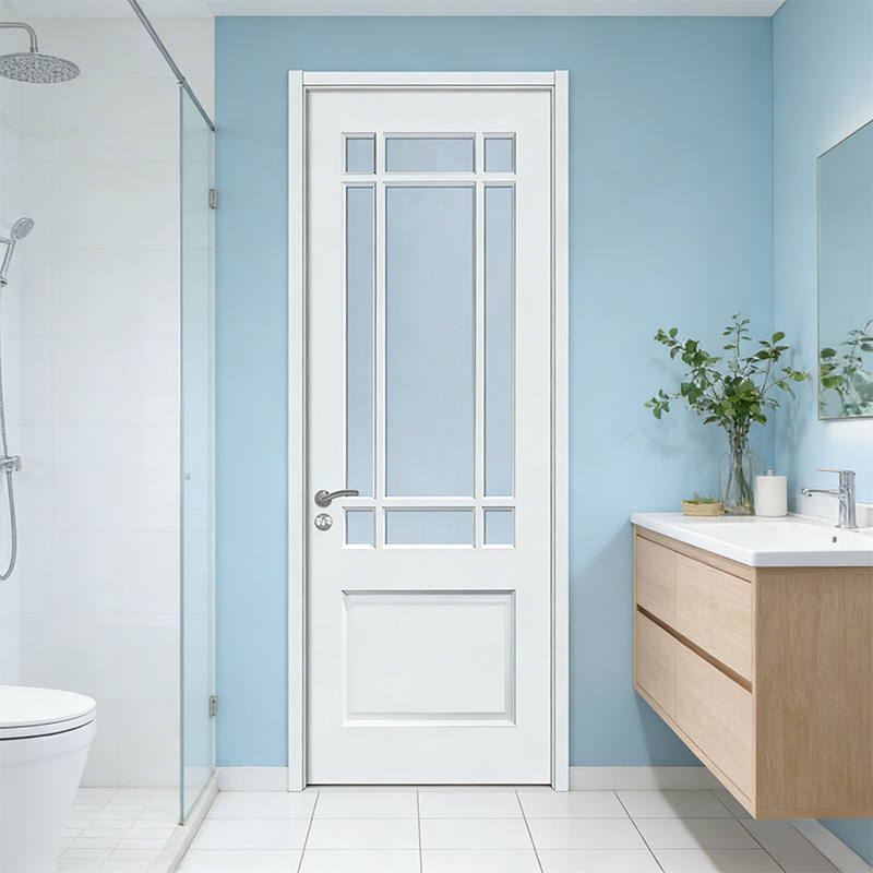 GM-04 Simple Interior French Door with Frosted Glass