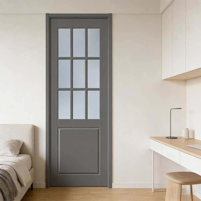 GG-03 Soundproof PVC Frosted Glass Panel Interior Door