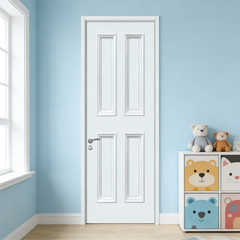 GM-03 White MDF Interior Moulded Door for Apartment