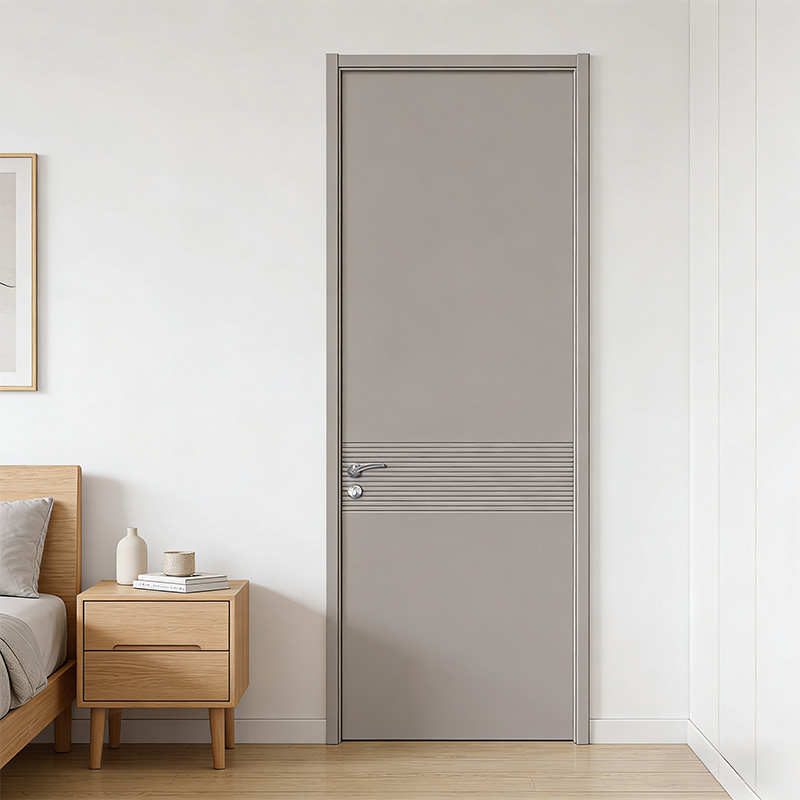 GY-P069 Customized Entrance Interior MDF PVC Wooden Door