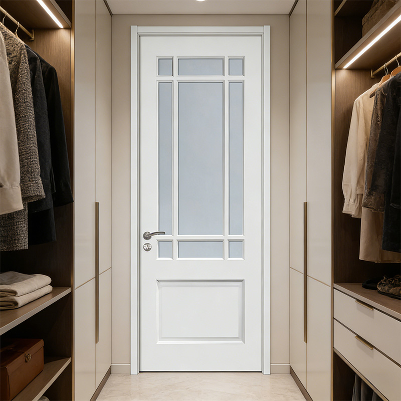 GM-04 Simple Interior French Door with Frosted Glass