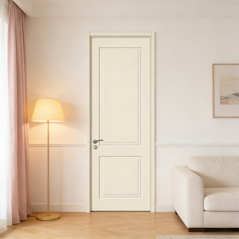 GY-P027 White Primed Bedroom MDF PVC Laminated Door
