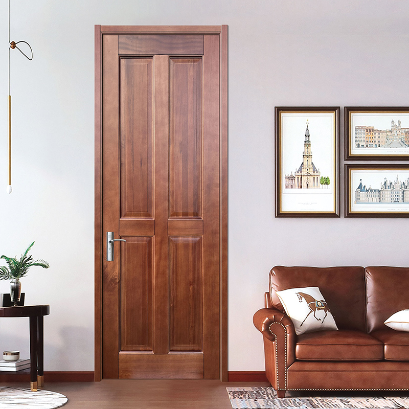 GPS-04 Simple Design Walnut Solid Wood Inteior Door