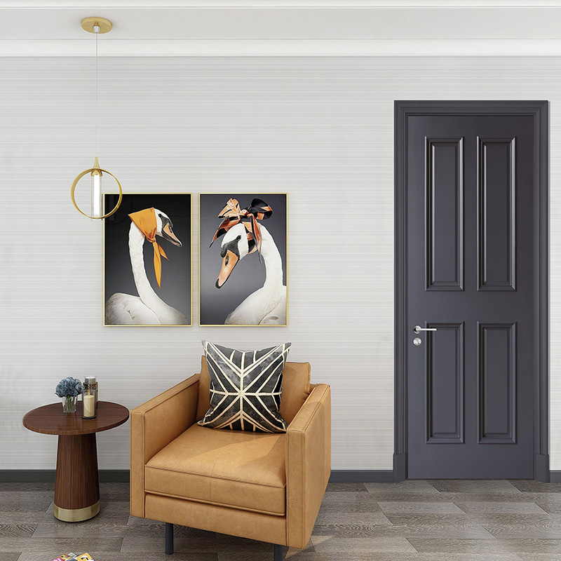 GP-010 Gray Matte Modern Wooden Bedroom Door