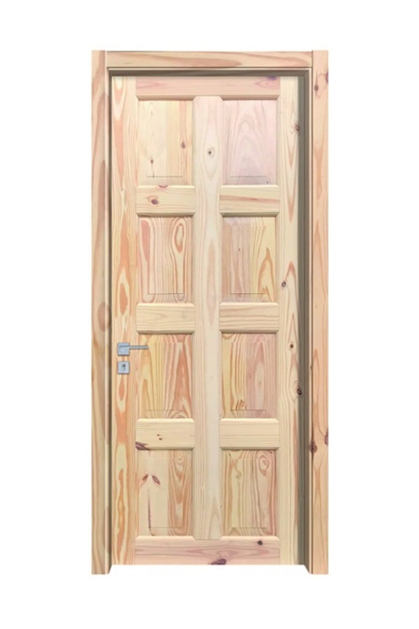 GY-PW07 Carving Design Solid Wooden Pine Swing Door